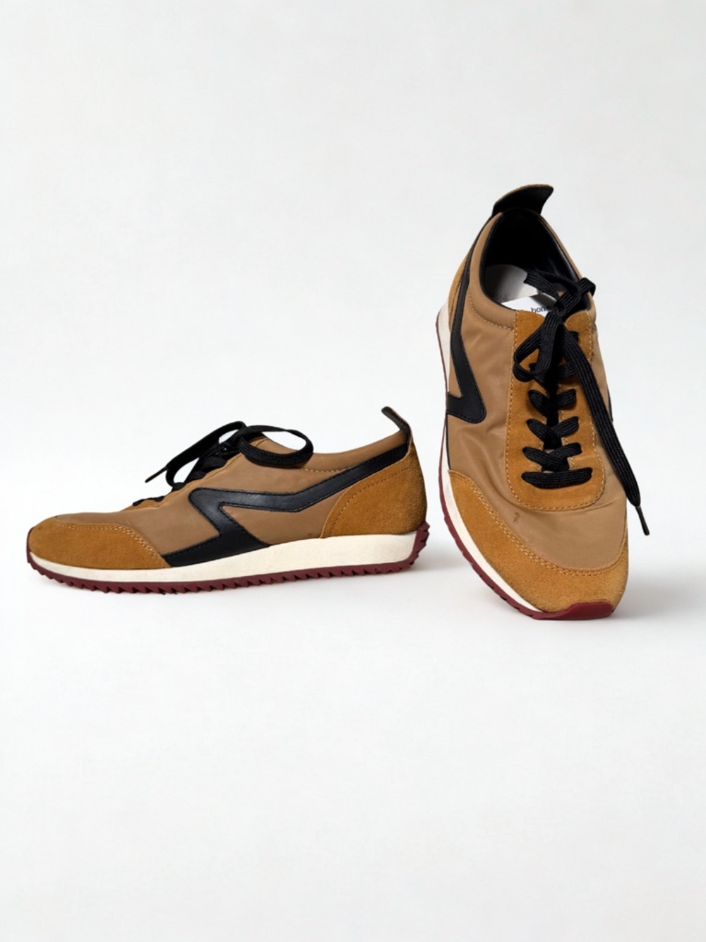 rag & bone Tan and Black Retro Runner Women's Sneakers - Picture 2 of 4
